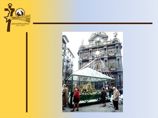 1989, belén en la plaza del Ayuntamiento