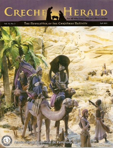 Portada de la revista Creche Herald con un belén de la exposición de Cristo Rey