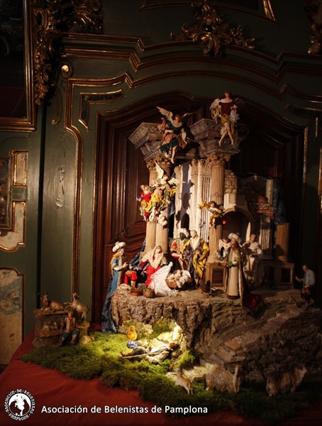 Belén en la Sacristía Rococó de la Catedral de Pamplona