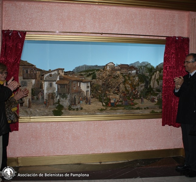 Belén en el zaguán del Ayuntamiento de Pamplona